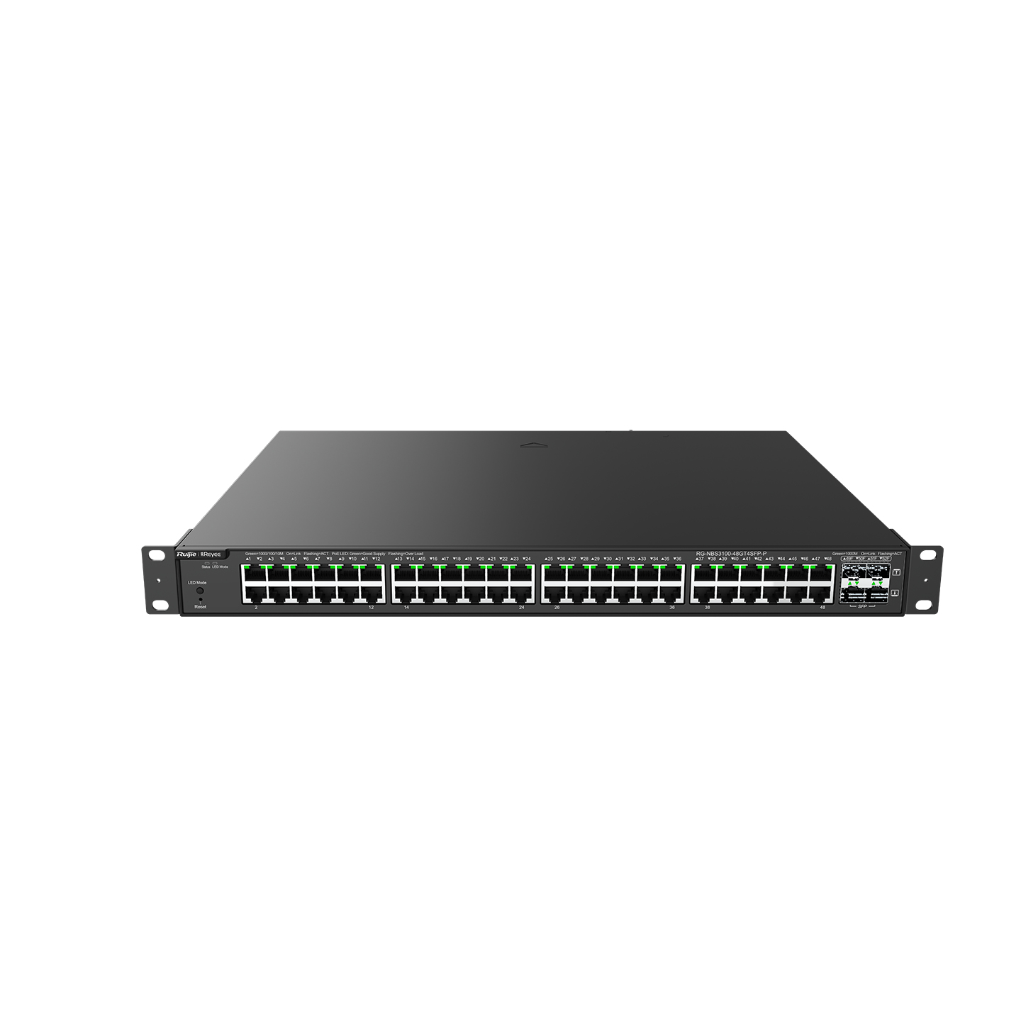 Ruijie Networks RG-NBS3100-48GT4SFP-P Network Switches - Black