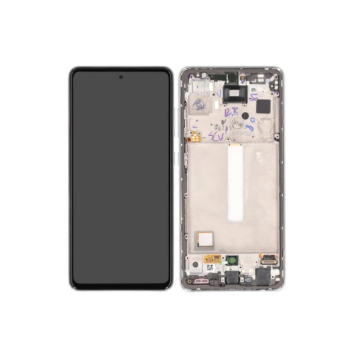 Samsung Genuine Samsung A52s / A528 | Replacement AMOLED Touch Screen Assembly With Chassis | Awesome White | Service Pack | GH82-26861D