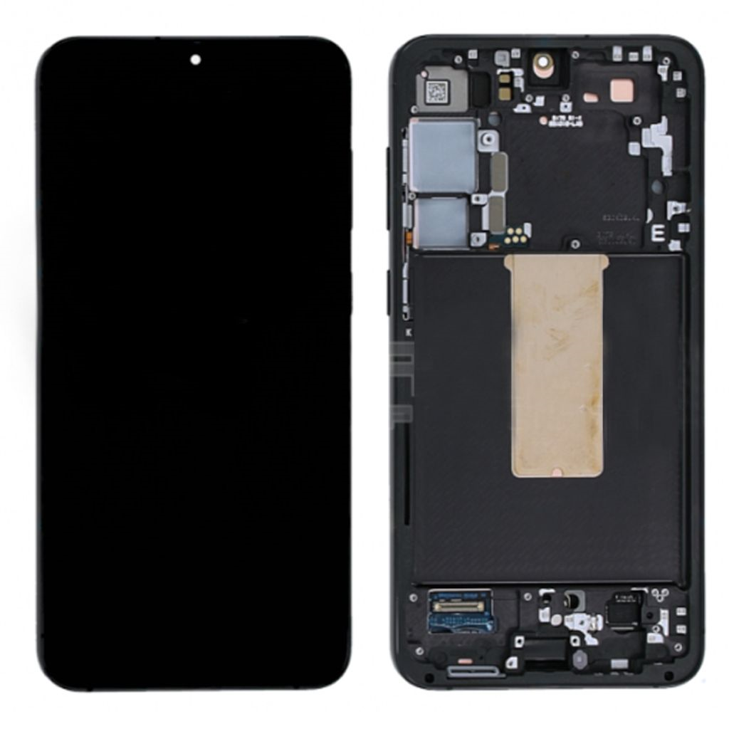 Samsung Genuine Samsung S23 / S911 | Replacement AMOLED Touch Screen Assembly With Chassis | Phantom Black | Service Pack | GH82-30481A