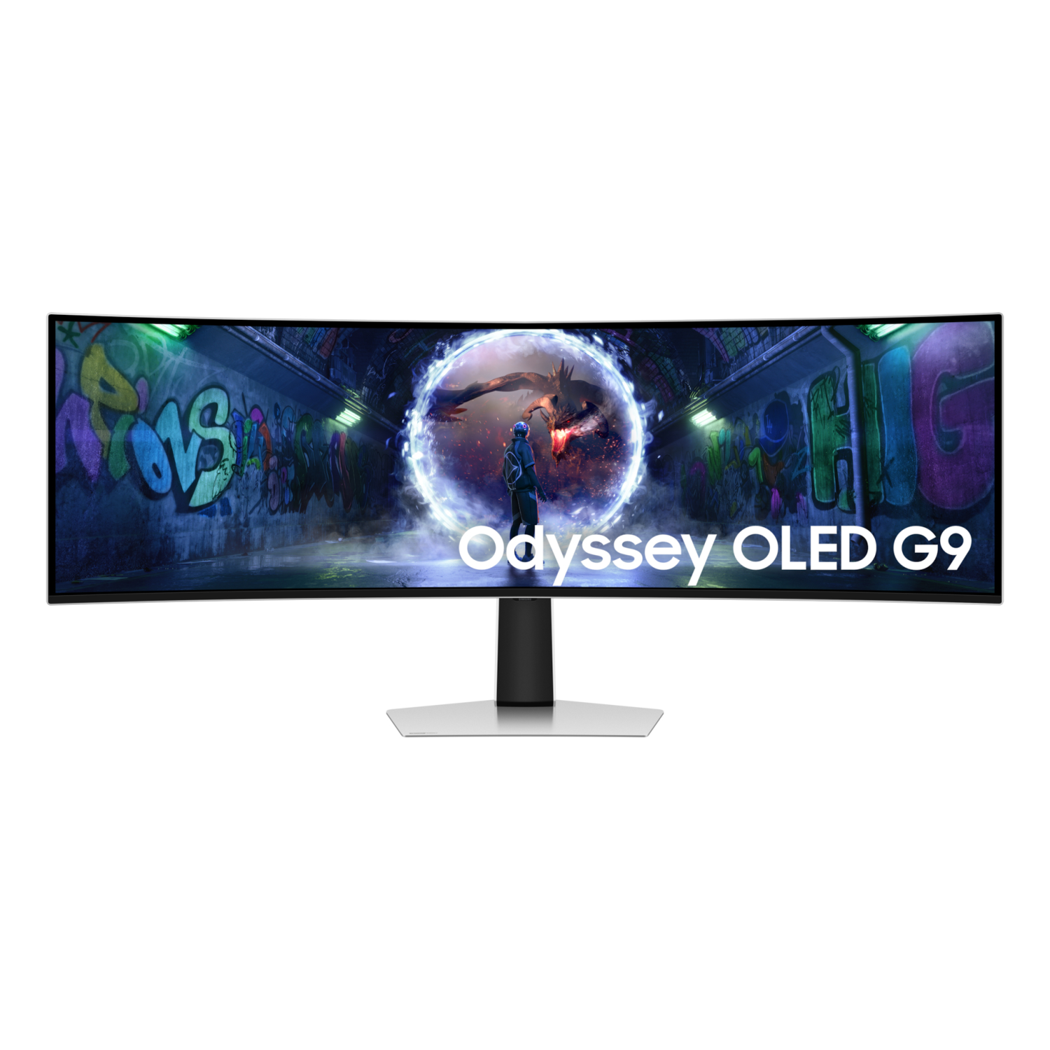 Samsung G93SD Gaming Monitors - 49 Inches - Silver