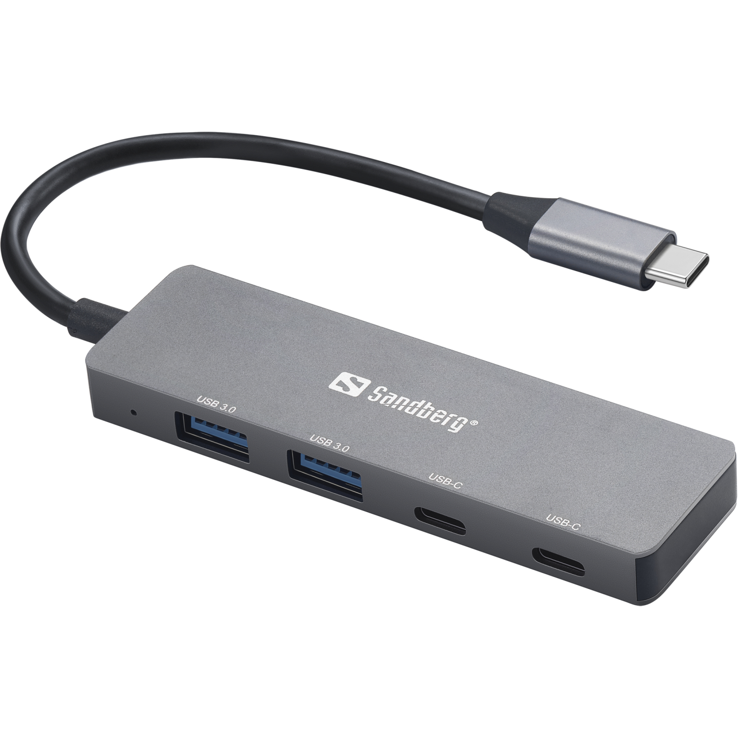 Sandberg 2xUSB-A Interface Hubs - Grey