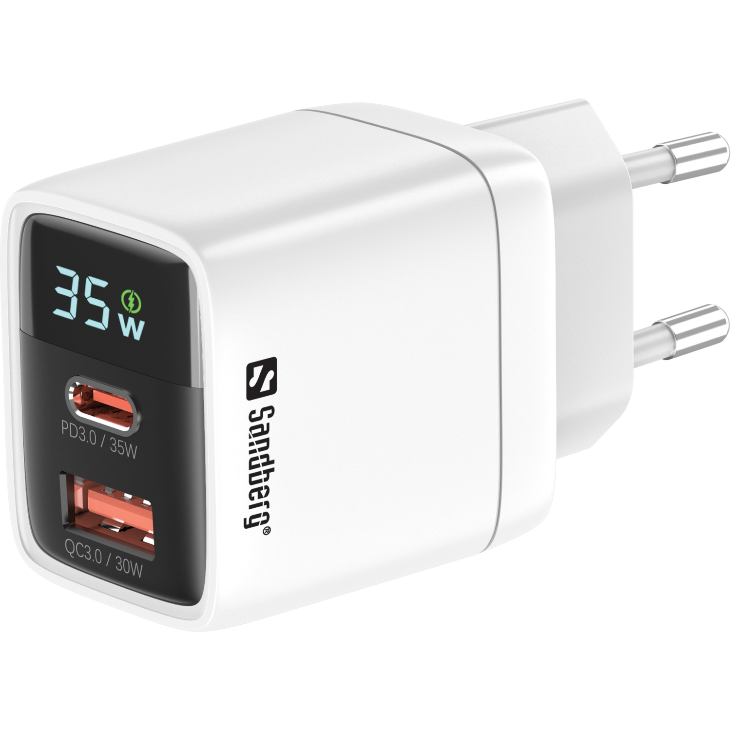 Sandberg 2in1 Mobile Device Chargers - White