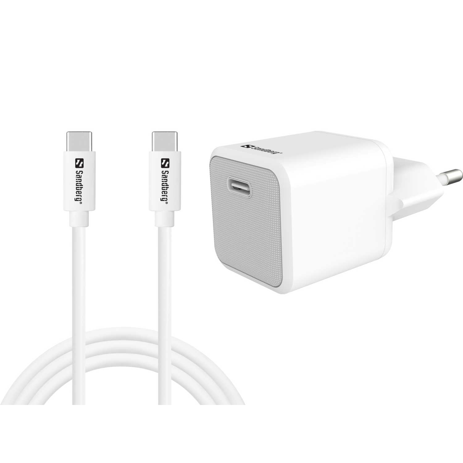 Sandberg USB-C AC Charger +USB-C<gt/>C