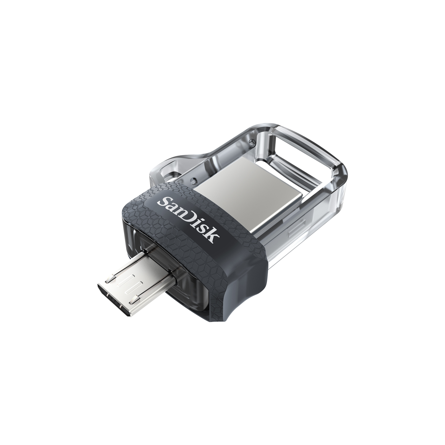 SanDisk Ultra Dual m3.0 USB flash drive 256 GB USB Type-A / Micro-USB 3.2 Gen 1 (3.1 Gen 1) Black, Silver, Transparent