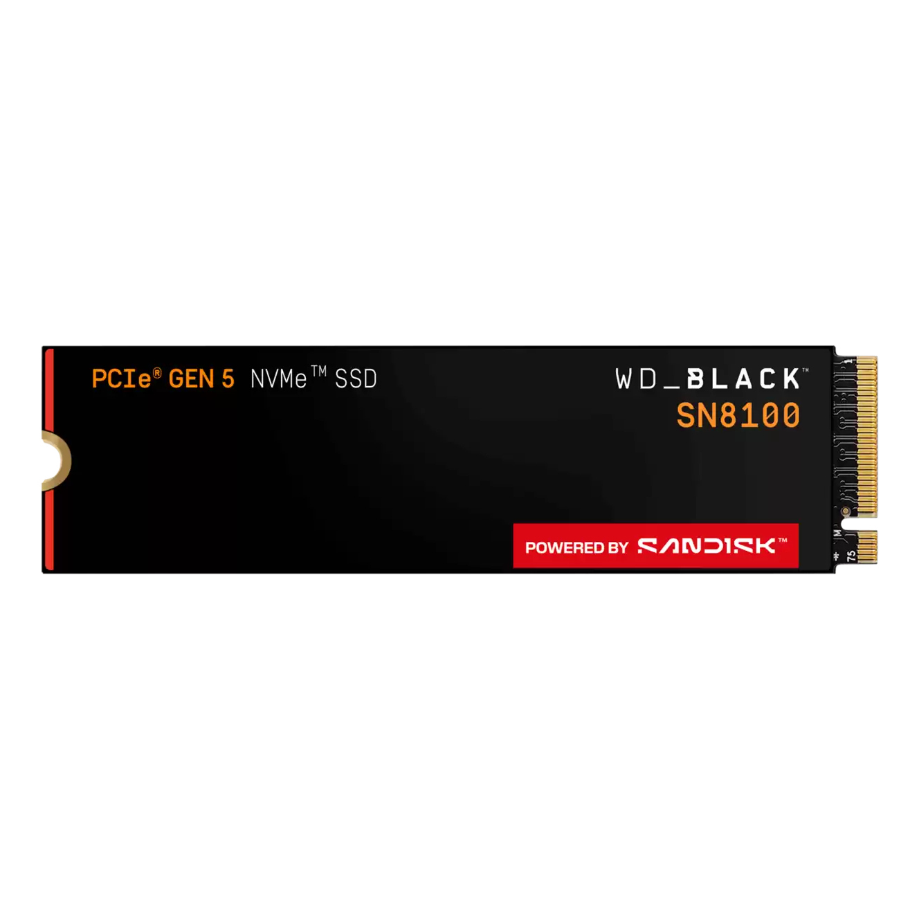 Sandisk WD Black SN8100 - SSD - encrypted - 8 TB - internal - M.2 2280 - PCI Express 5.0 x4 (NVMe) - TCG Opal Encryption 2.02