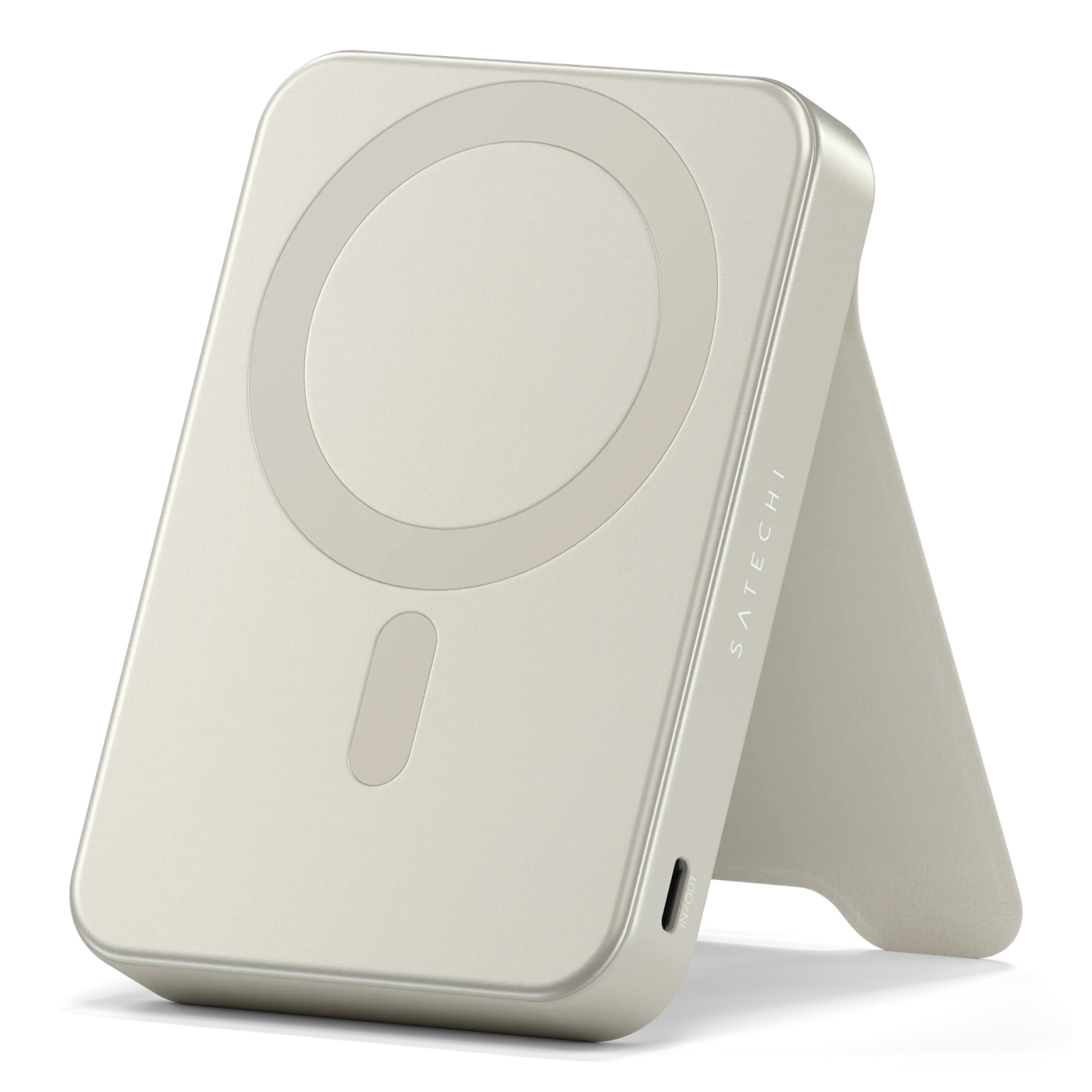 Satechi Qi2 10K Power Bank & Stand (Sand