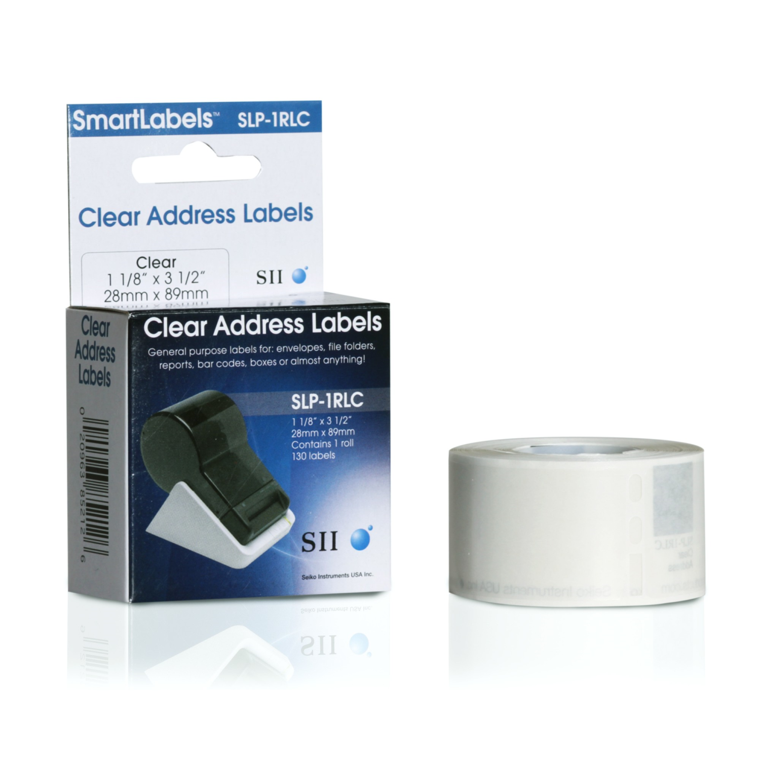 Seiko Instruments SLP-2RLC Printer Labels - Transparent