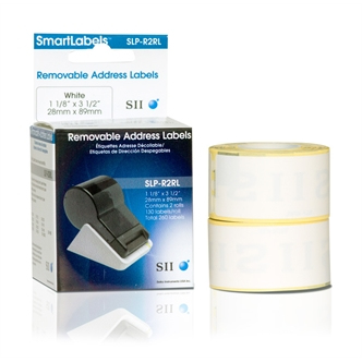 Seiko Instruments SLP-R2RL Printer Labels - White
