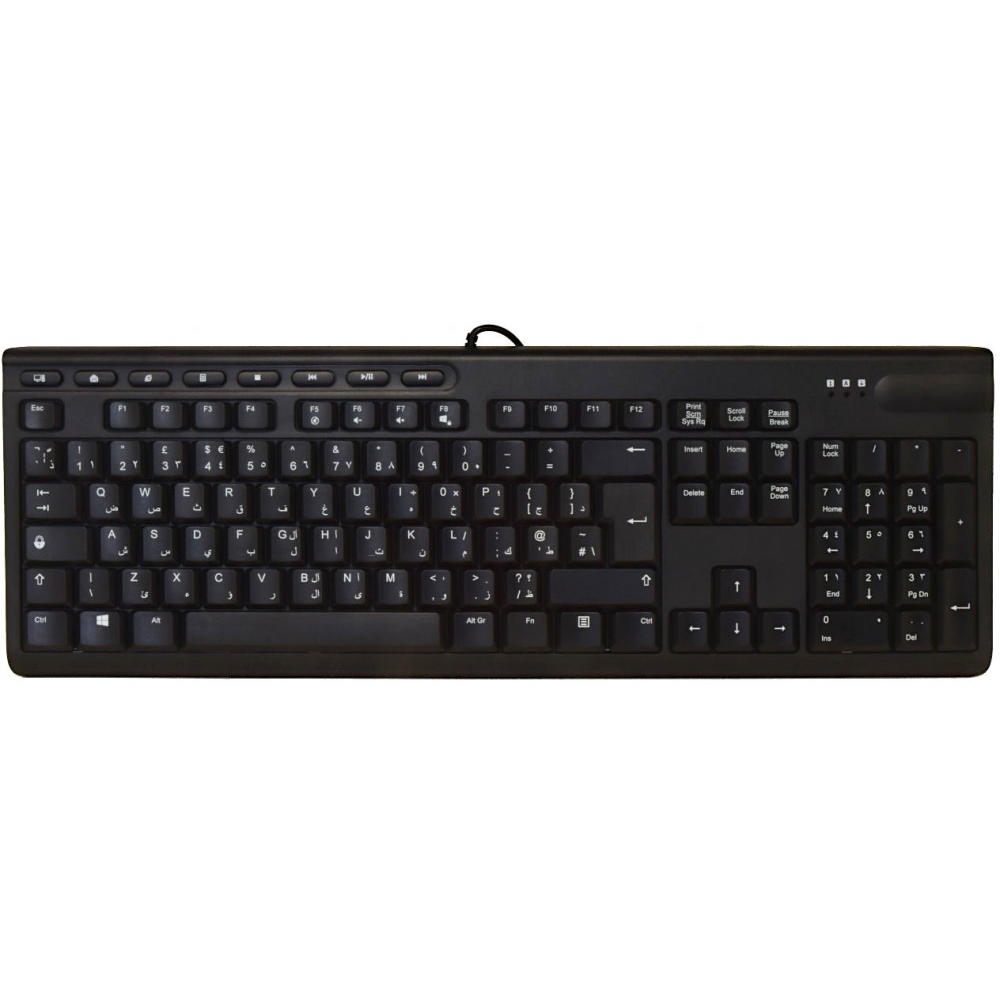 ShortBoard Arabic/UK Keyboard Black
