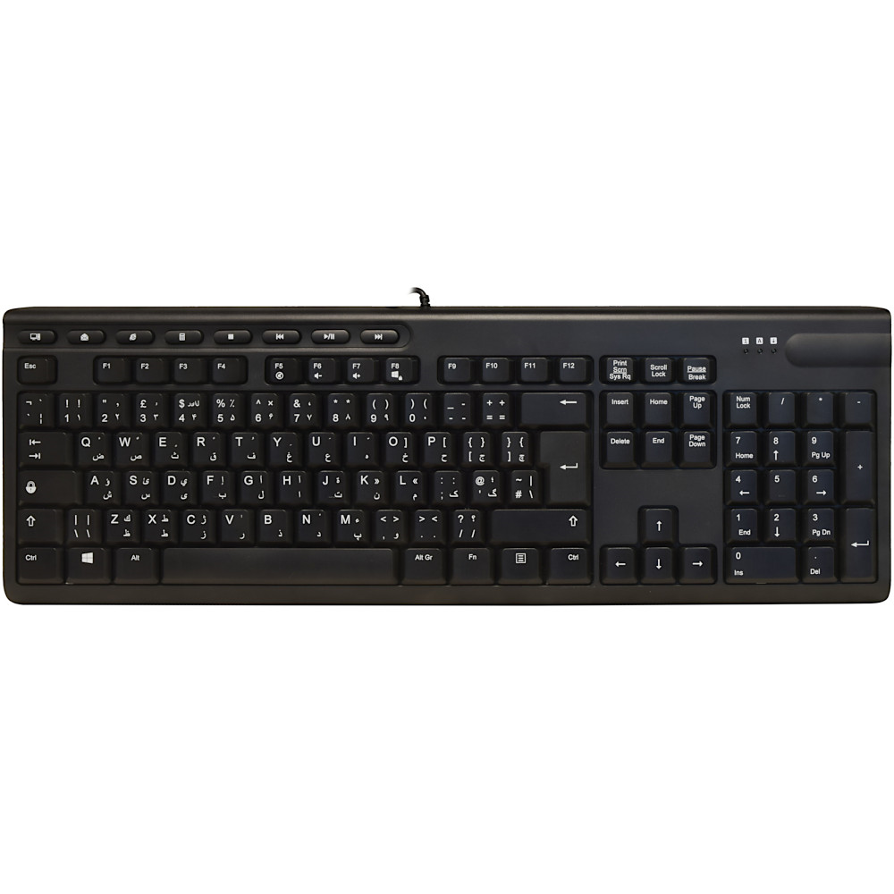 ShortBoard Persian (Farsi)/UK Keyboard Black