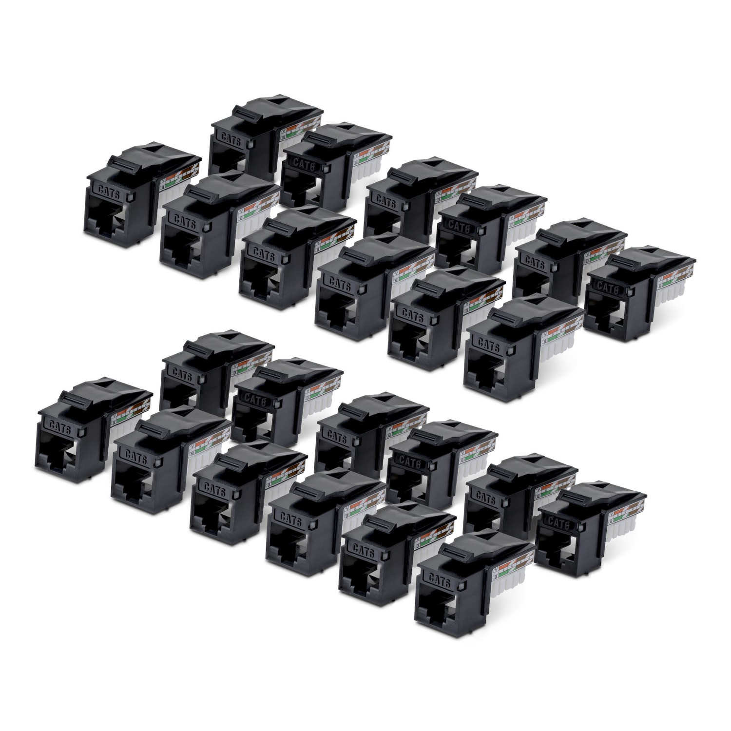 StarTech.com Cat6 Keystone Jack 24-Pack 90-Deg 110