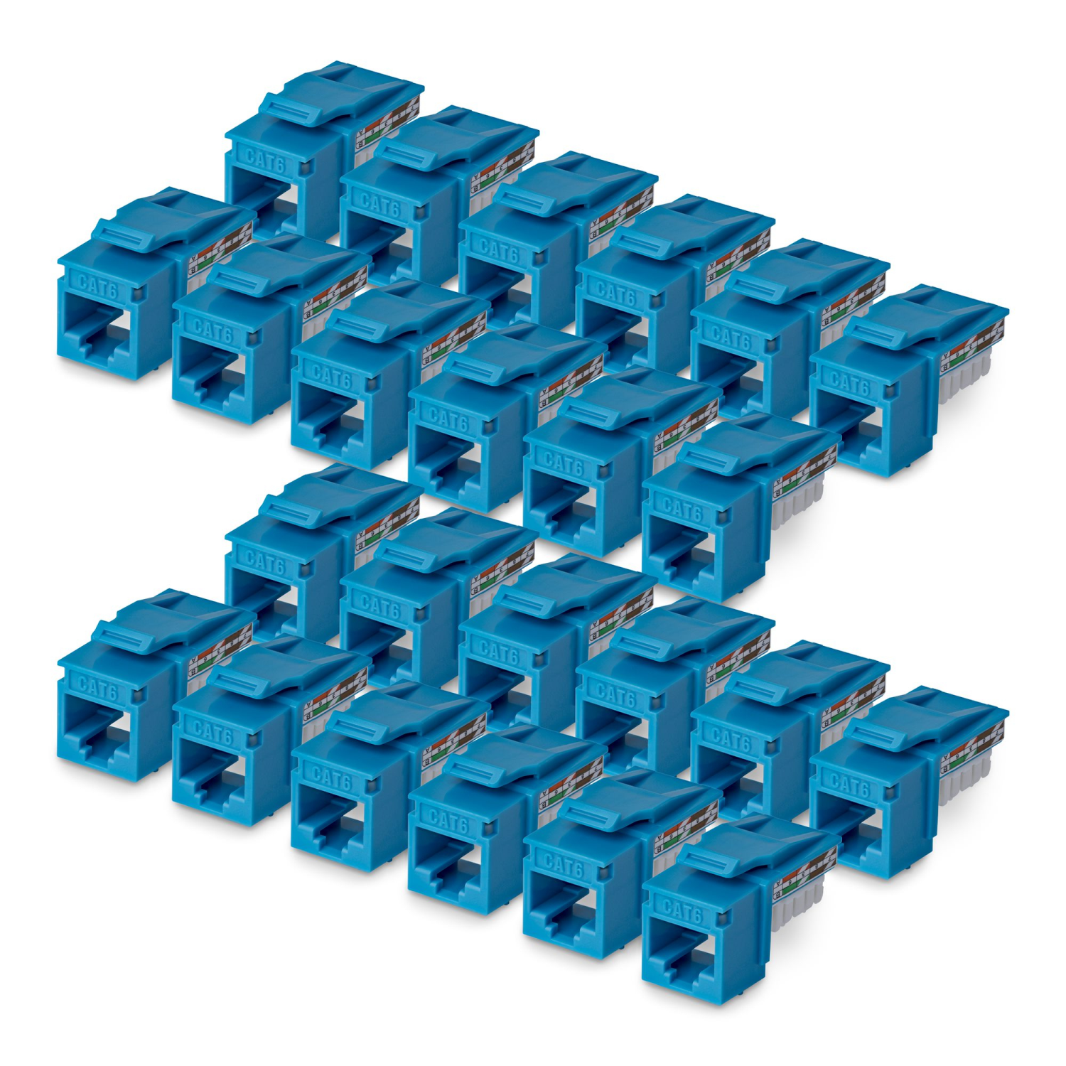 StarTech.com Cat6 Keystone Jack 24-Pack 90-Deg 110