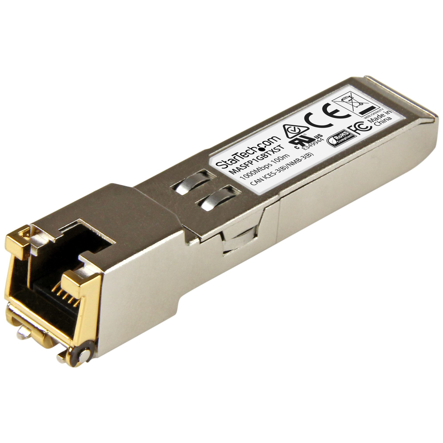 StarTech.com MA-SFP-1GB-TX Network Transceiver Modules - Silver