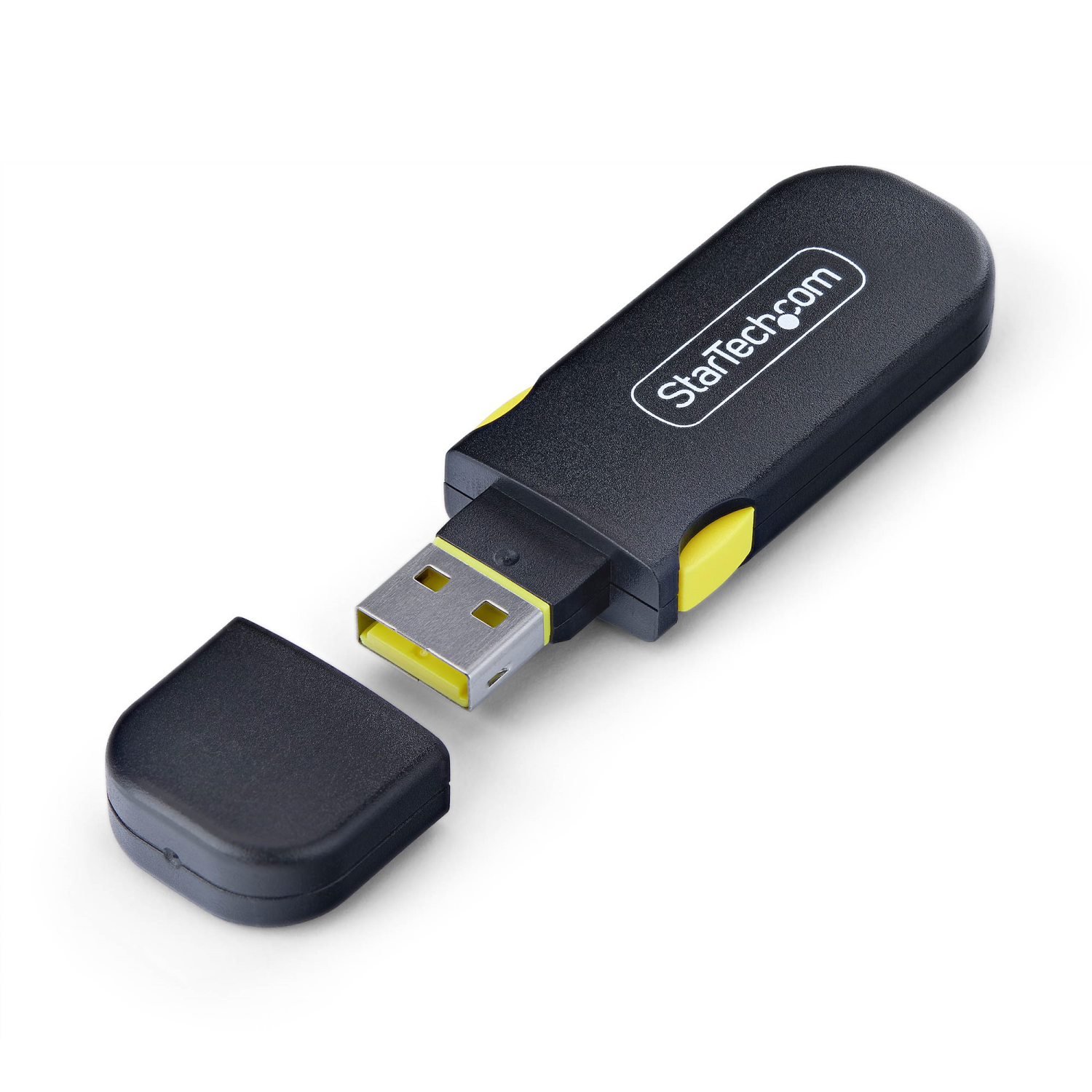 StarTech.com USB-A Port Blocker Key with 4x Locking USB-A Dust Cover Plugs, Snap-In Reusable Port Protectors for Laptops & Computers