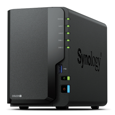 Synology J4125 NAS & Storage Servers - 2GB - Black
