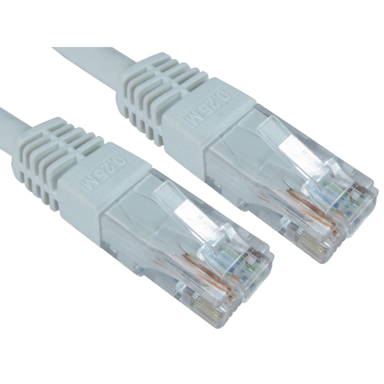 RJ45 (M) to RJ45 (M) CAT6 0.5m White OEM Moulded Boot Copper UTP Network Cable