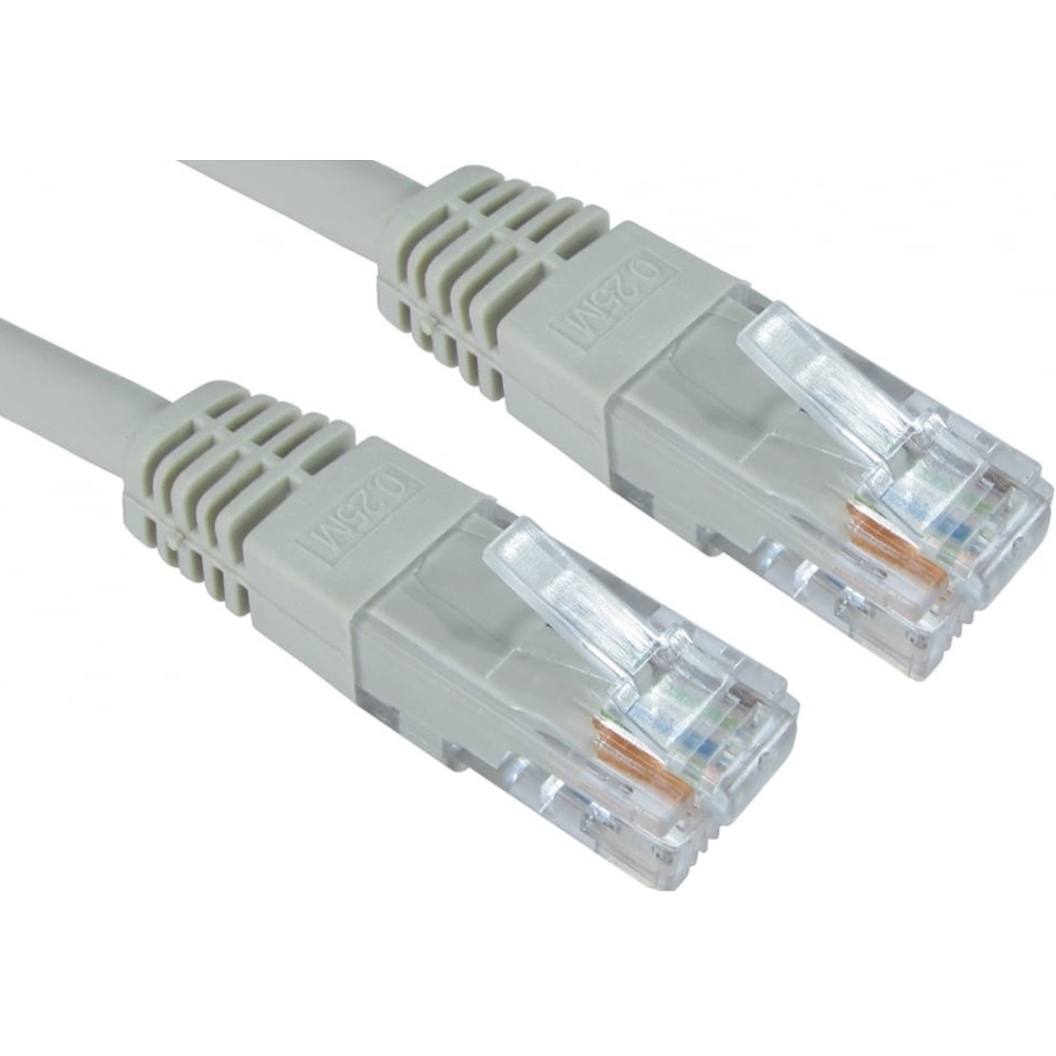 RJ45 (M) to RJ45 (M) CAT6 1m Grey OEM Moulded Boot Copper UTP Network Cable