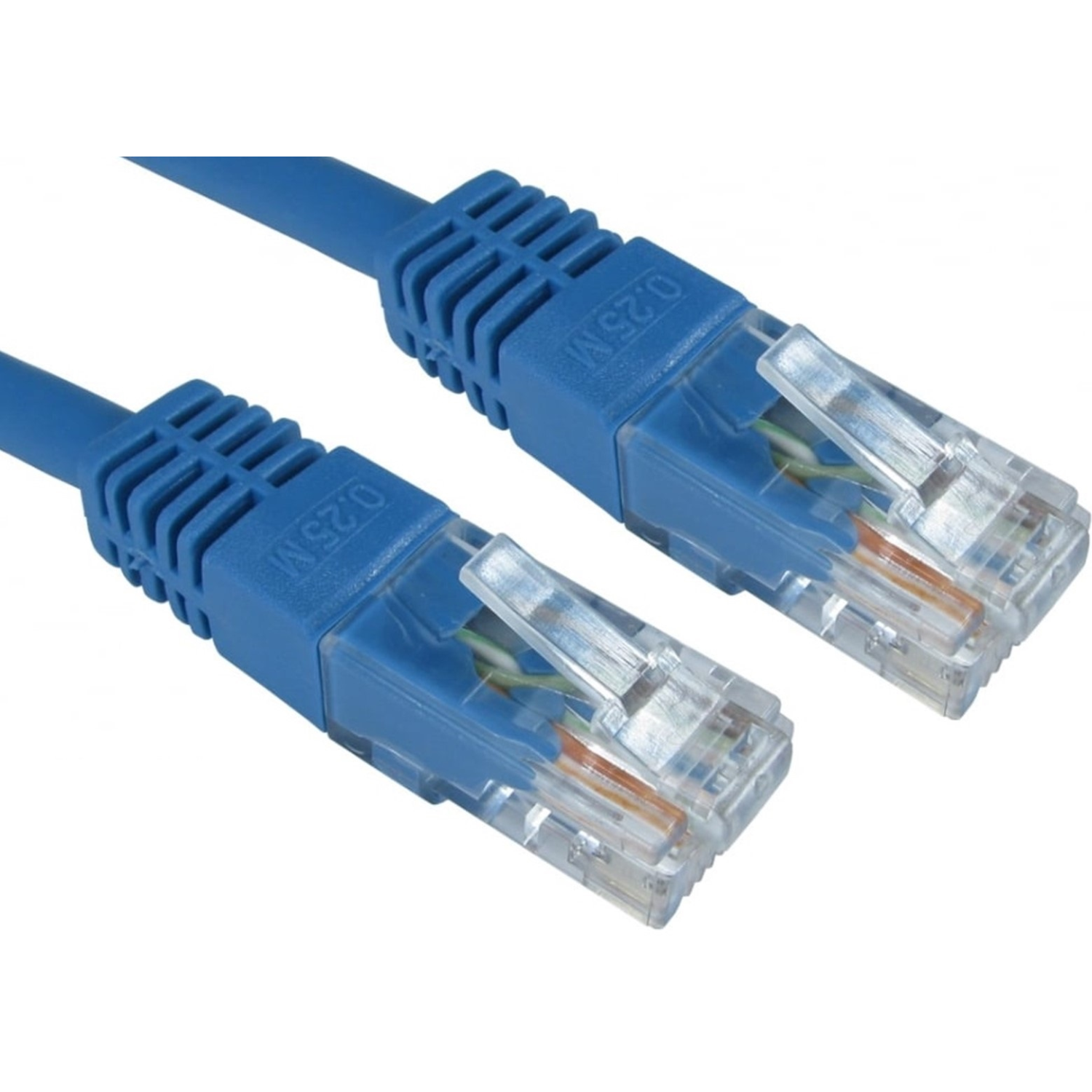 RJ45 (M) to RJ45 (M) CAT6 1m Blue OEM Moulded Boot Copper UTP Network Cable