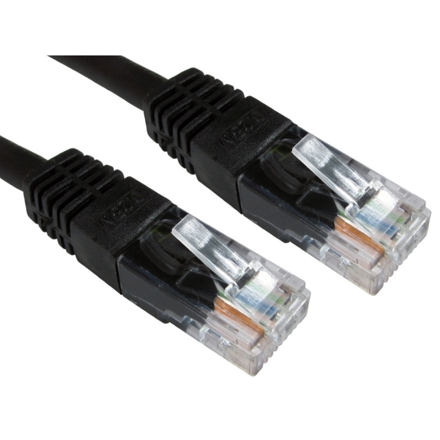 RJ45 (M) to RJ45 (M) CAT6 2m Black OEM Moulded Boot Copper UTP Network Cable