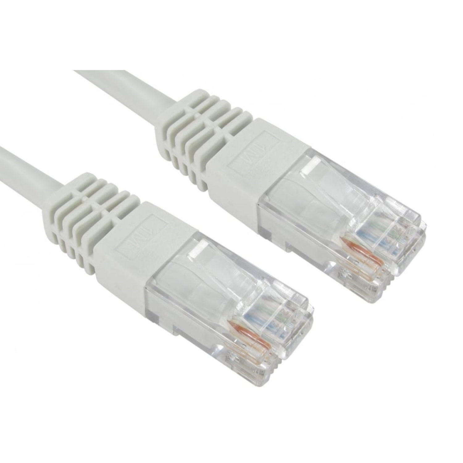 RJ45 (M) to RJ45 (M) CAT5e 0.5m White OEM Moulded Boot Copper UTP Network Cable