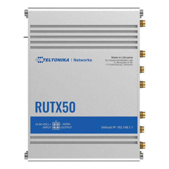 TELTONIKA RUTX50 Cellular Network Devices - Stainless steel