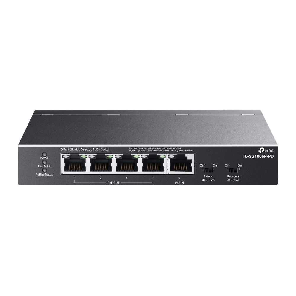 TP-LINK TL-SG1005P-PD Network Switches - Black