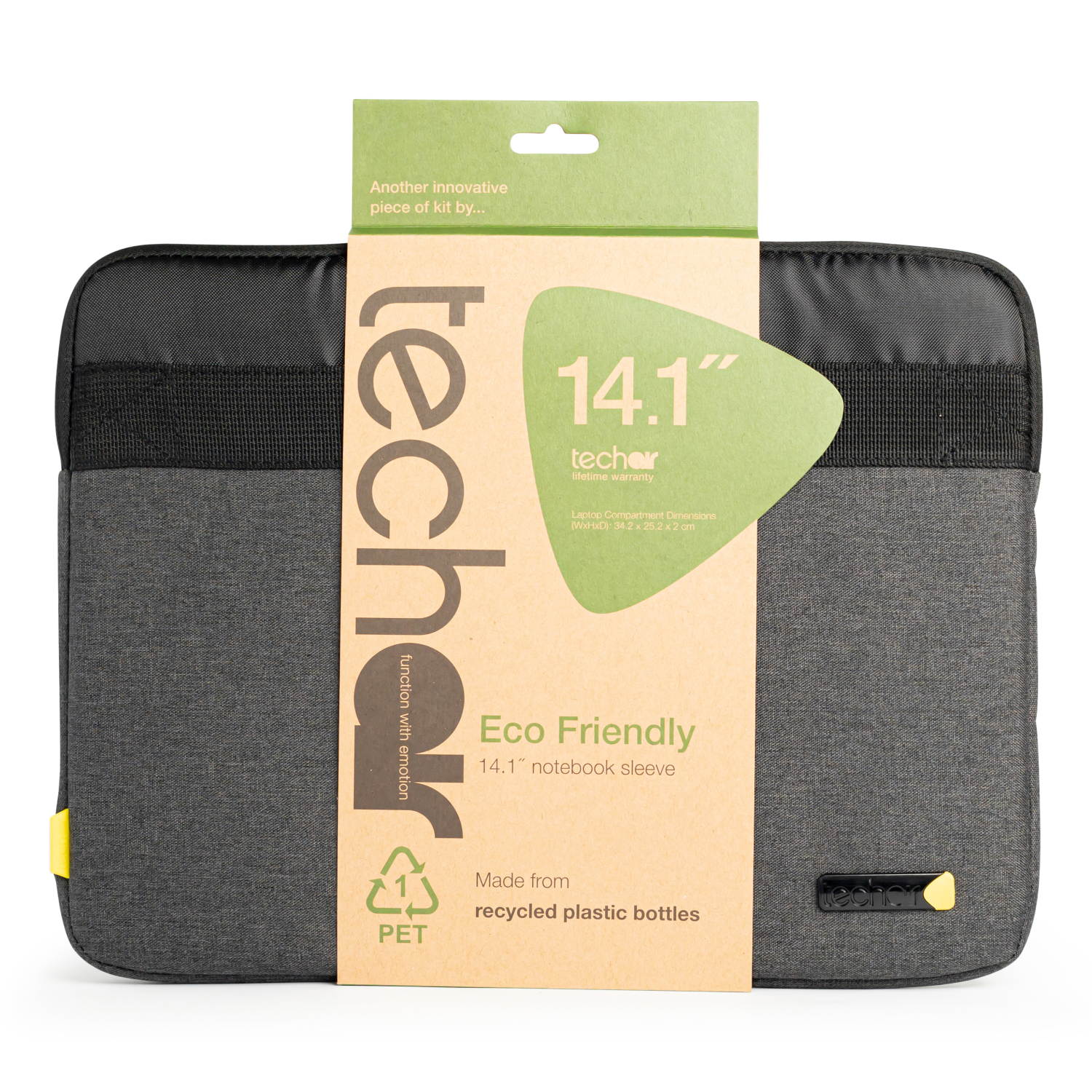 Techair Eco essential 35.8 cm (14.1") Sleeve case Grey