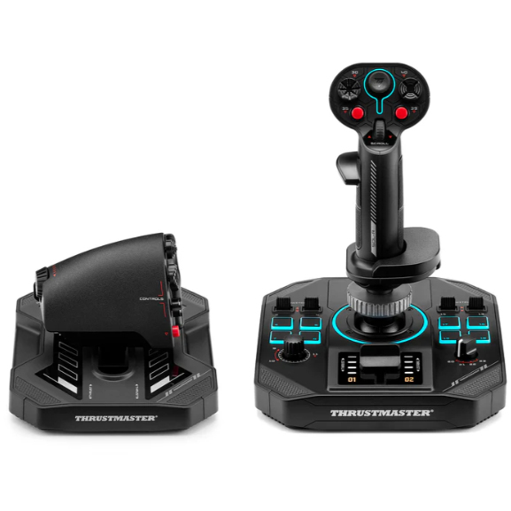Thrustmaster Sol-R 4 HOTAS Black USB Joystick + engine control lever Analogue / Digital PC