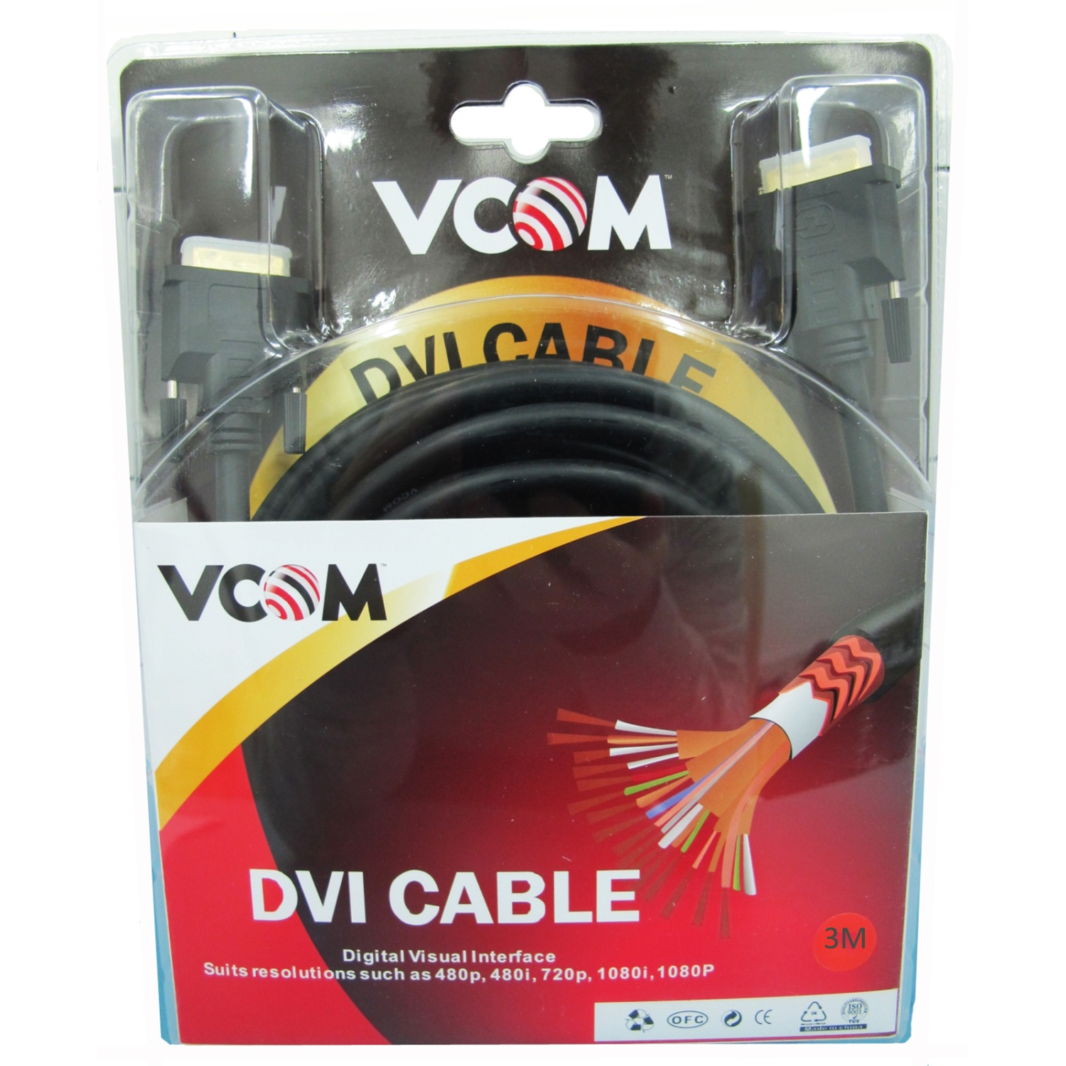 VCOM CG441D DVI Cables - Black