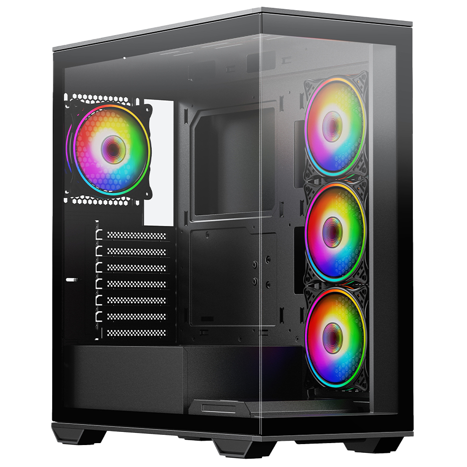VIDA 6-Port Computer Cases - Black