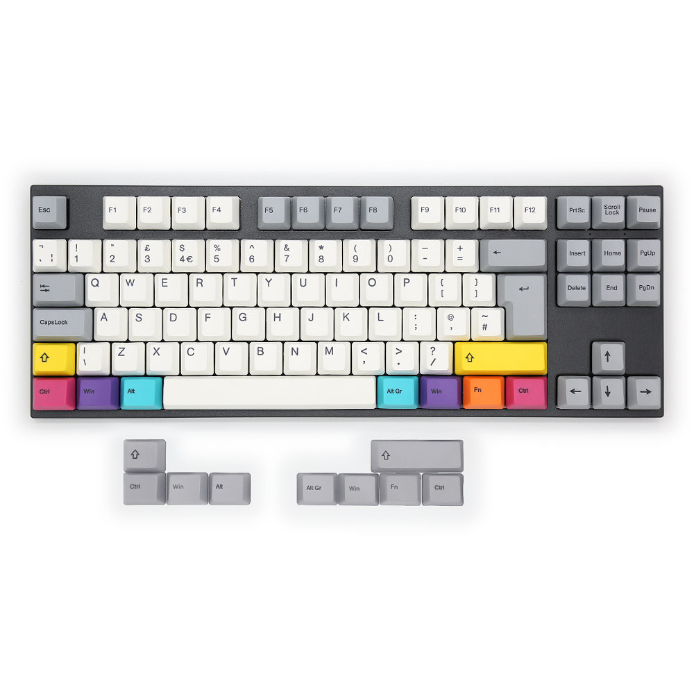 Varmilo V138 UK VA88M V2 CMYK PBT Backlit MX Red Linear TenKeyLess Keyboard