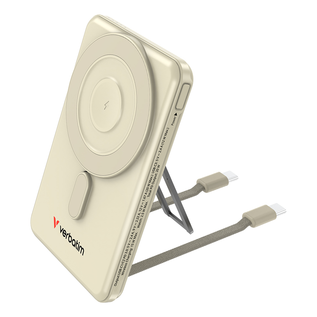 Verbatim Charge'n'G0 2C power Bank 5000 rnAh Gold