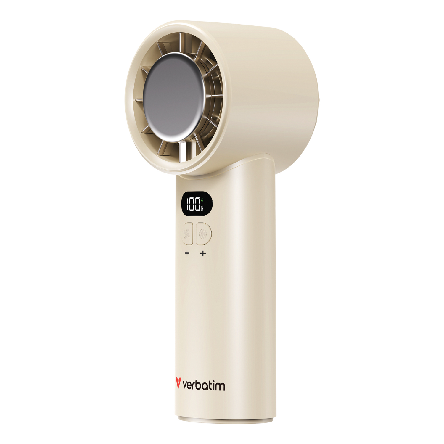 Verbatim (32343) Cool 'n' Go Ice Touch Handheld Fan - White/Silver