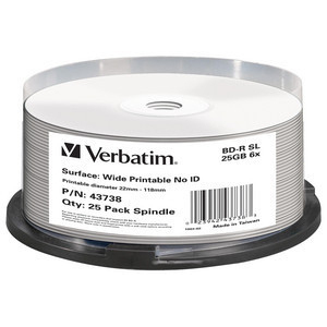 Verbatim 25GB Blank Blu-Ray Discs
