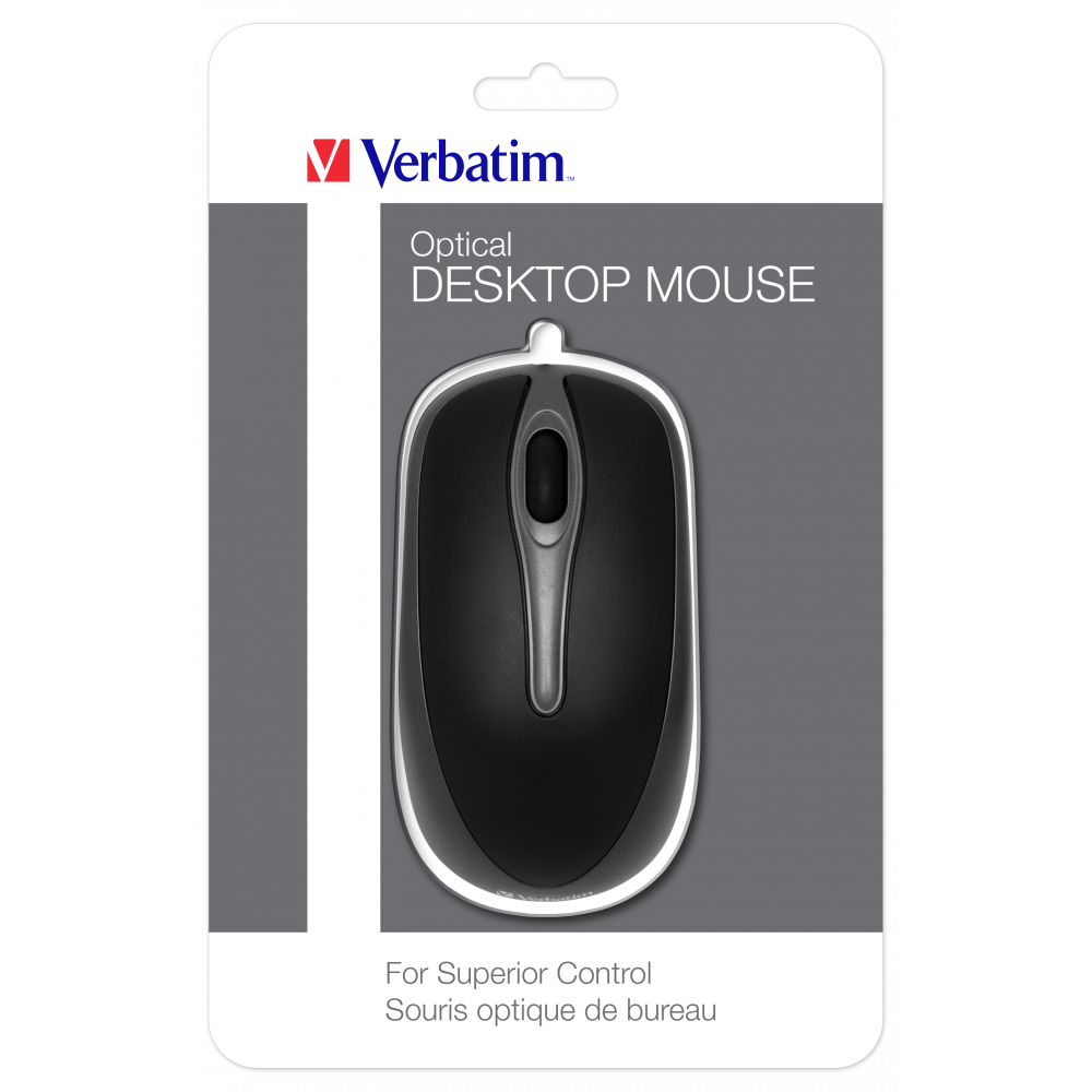 Verbatim 49019 mouse Ambidextrous USB Type-A Optical 1000 DPI