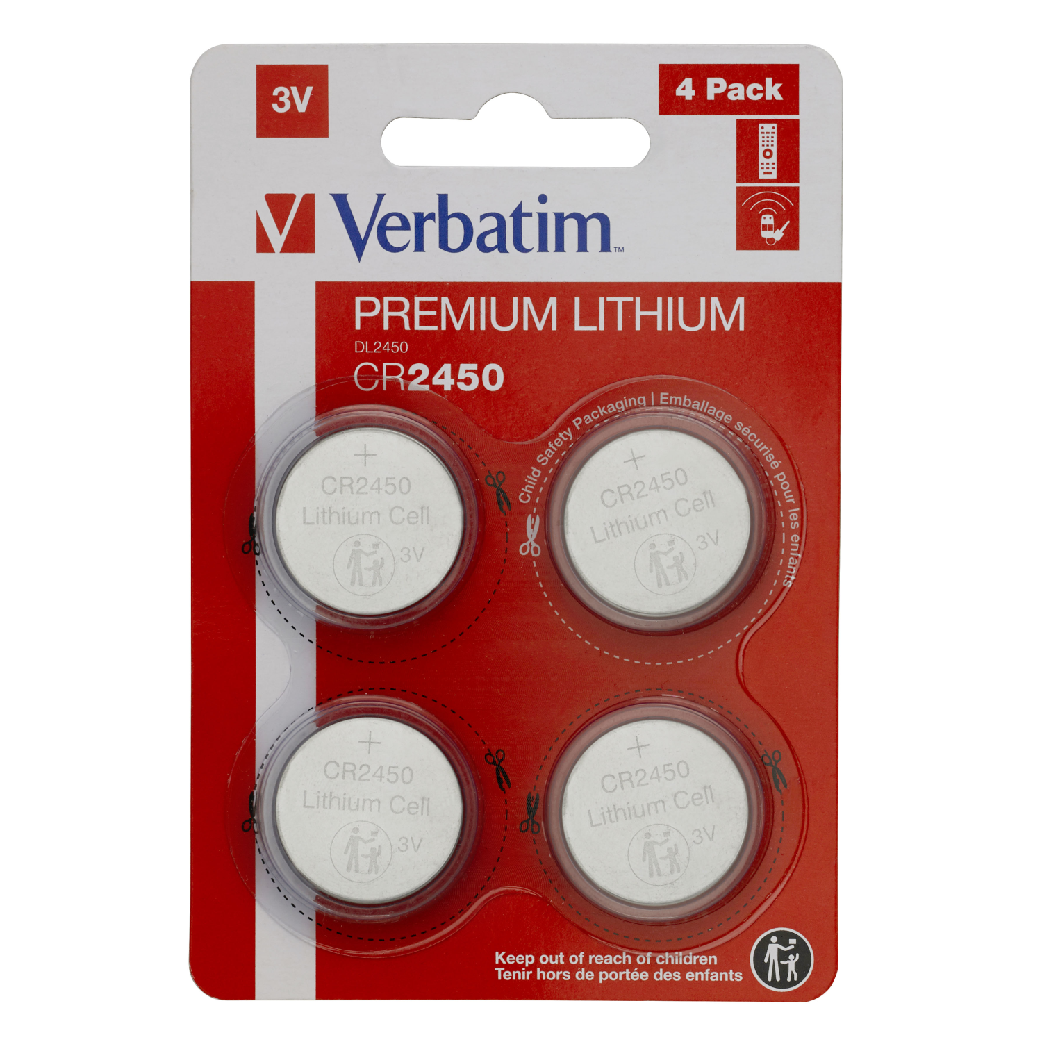 Verbatim CR2450 Household Batteries - Silver