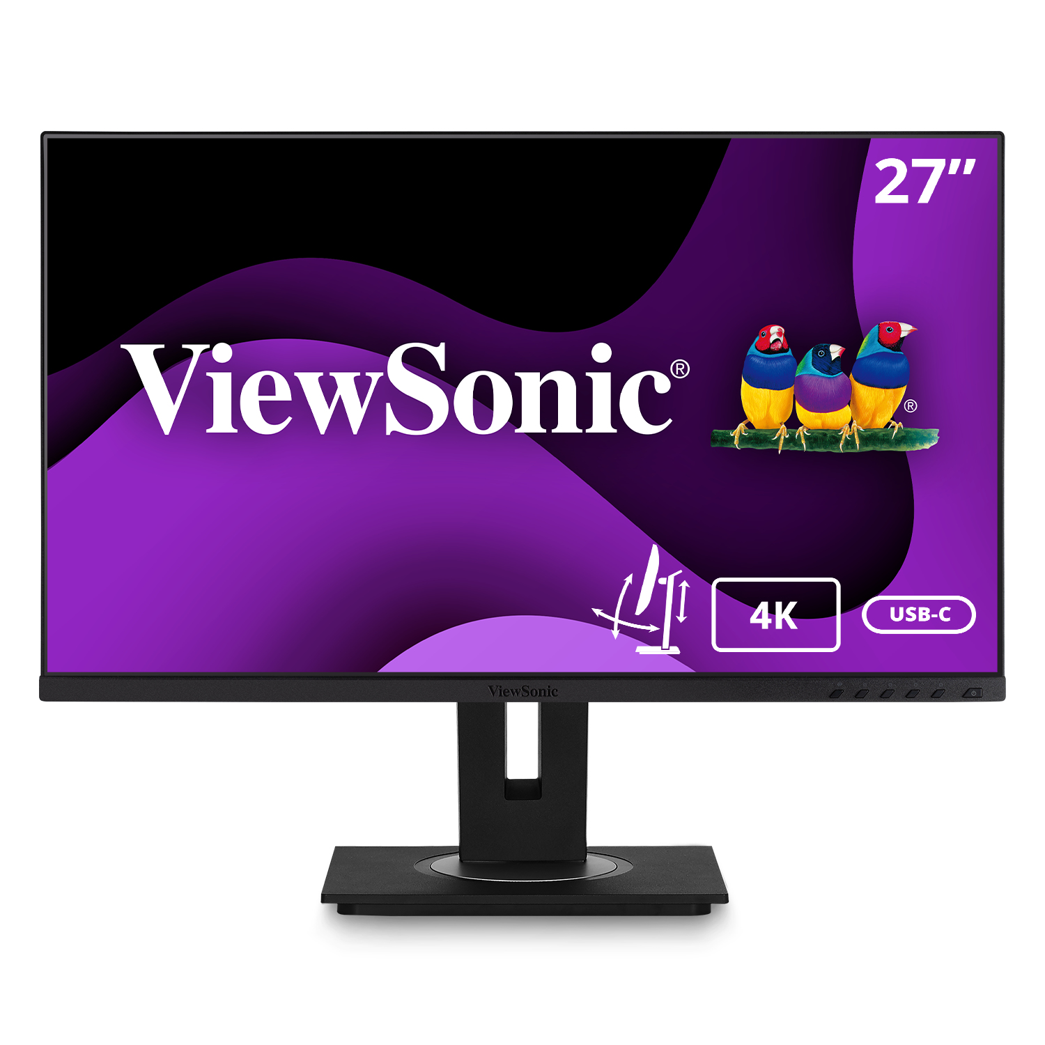 Viewsonic VG2756-4K Computer Monitors - 27 Inches - Black