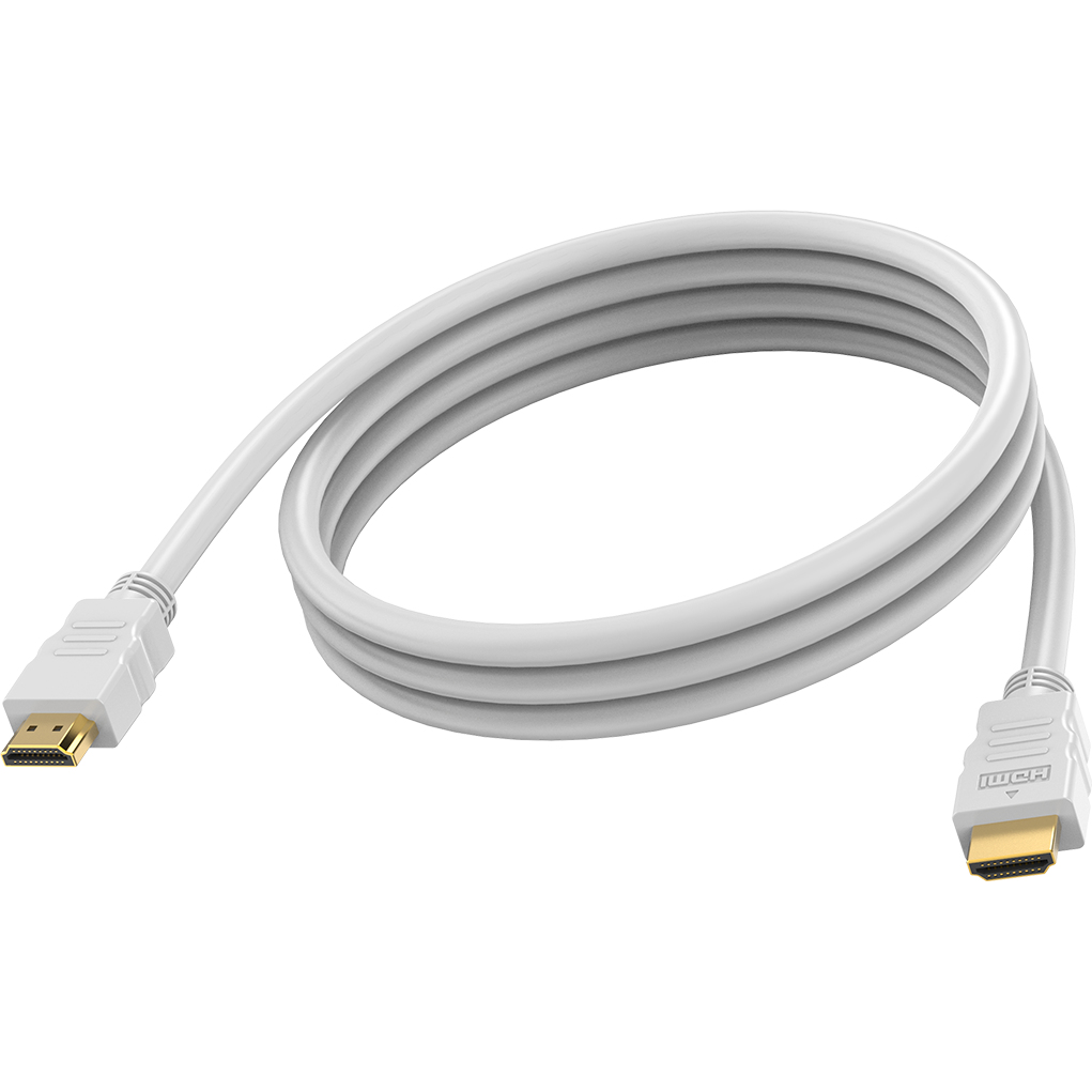 Vision Professional installation-grade HDMI cable - LIFETIME WARRANTY - 8K @ 30 Hz - HDMI version 2.1 - 48 Gbps - double shielded - gold plated connectors - HDMI (M) to HDMI (M) - outer diameter 7.3 mm - 28 AWG - 2 m - white