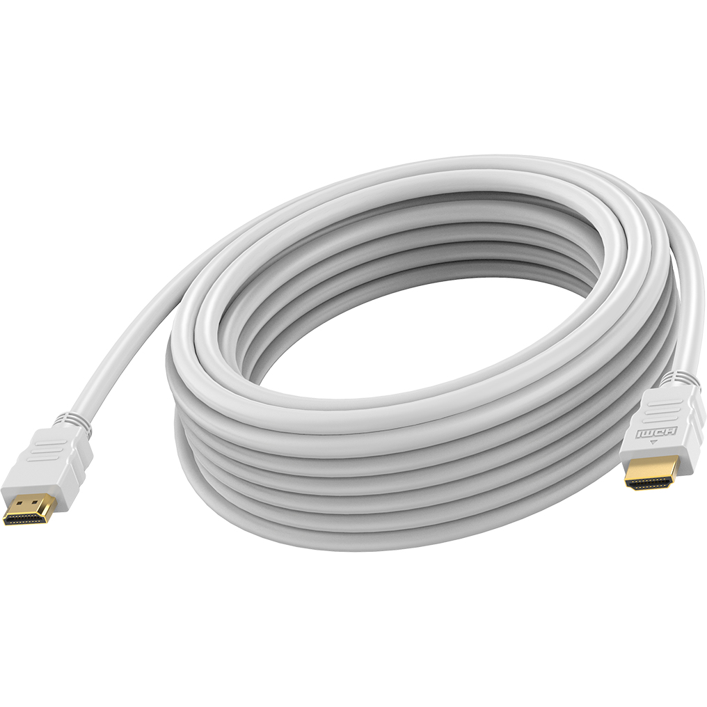 Vision Professional installation-grade HDMI cable - LIFETIME WARRANTY - 8K @ 30 Hz - HDMI version 2.1 - 48 Gbps - double shielded - gold plated connectors - HDMI (M) to HDMI (M) - outer diameter 7.3 mm - 26 AWG - 5 m - white