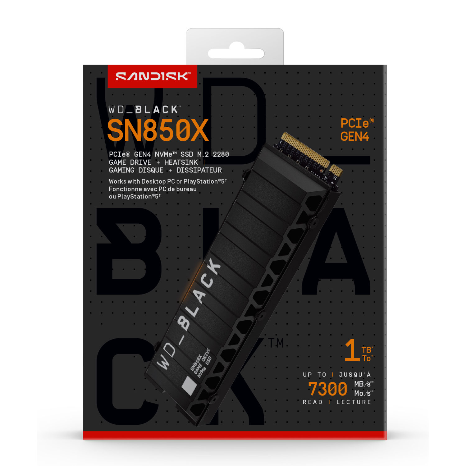 Western Digital 1TB BLACK NVME SSD WI HEATSI
