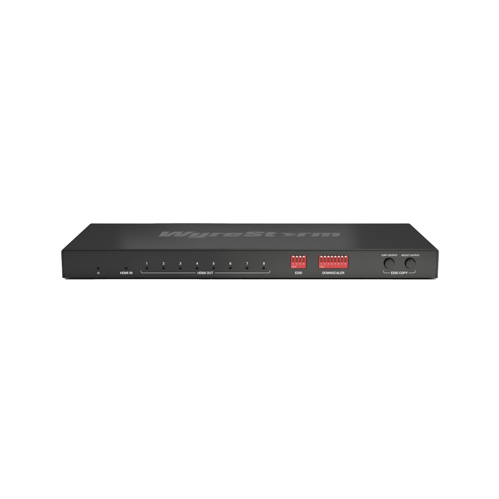 WyreStorm 4K60Hz 1x8 HDMI Splitter Dolby Vision & HDR EDID Management Down-Scaling Audio De-embed