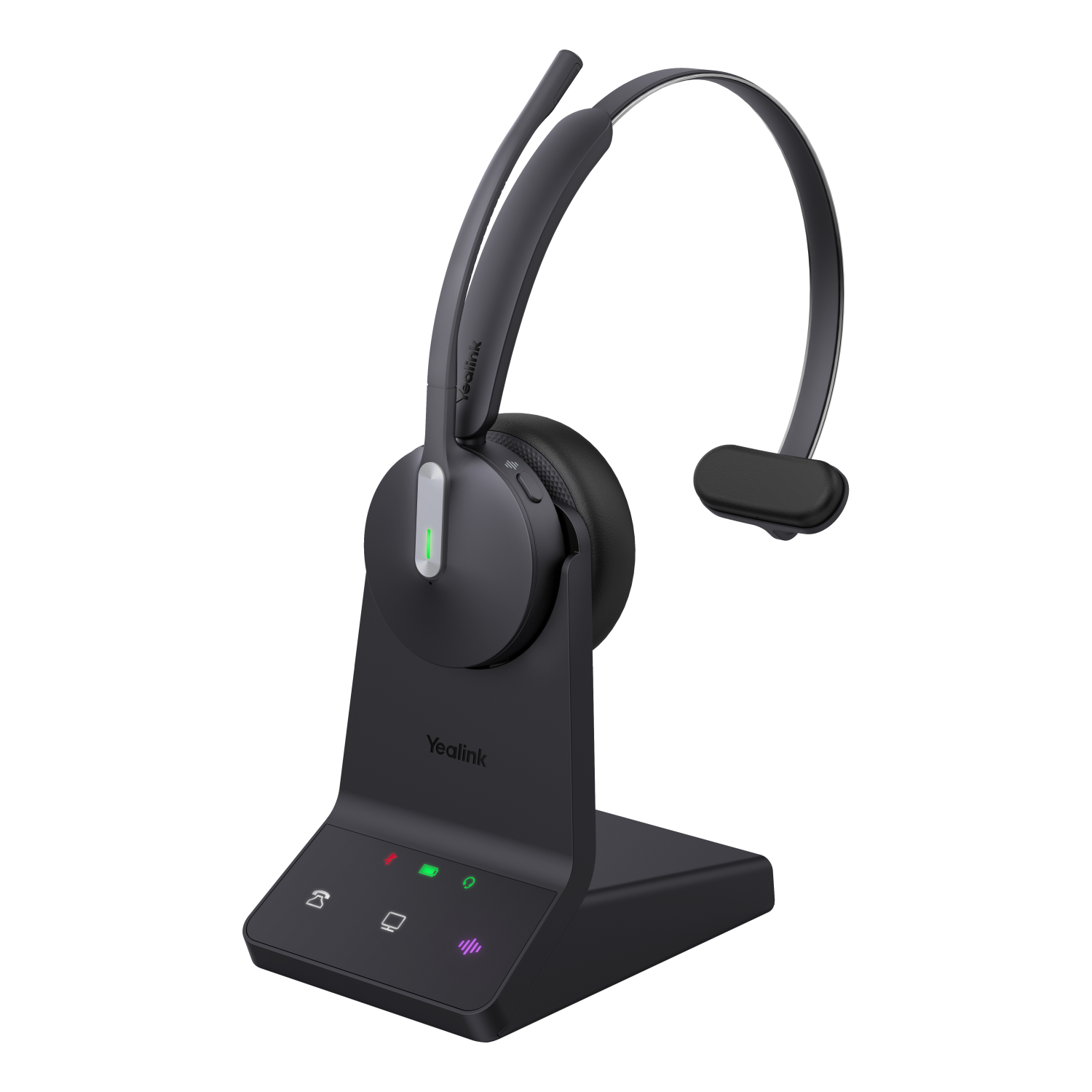 Yealink Yealink WH64 DECT&Blueooth Wireless (Hybrid) Headset, UC certified variant, dual ears in black, with DECT (charging) station