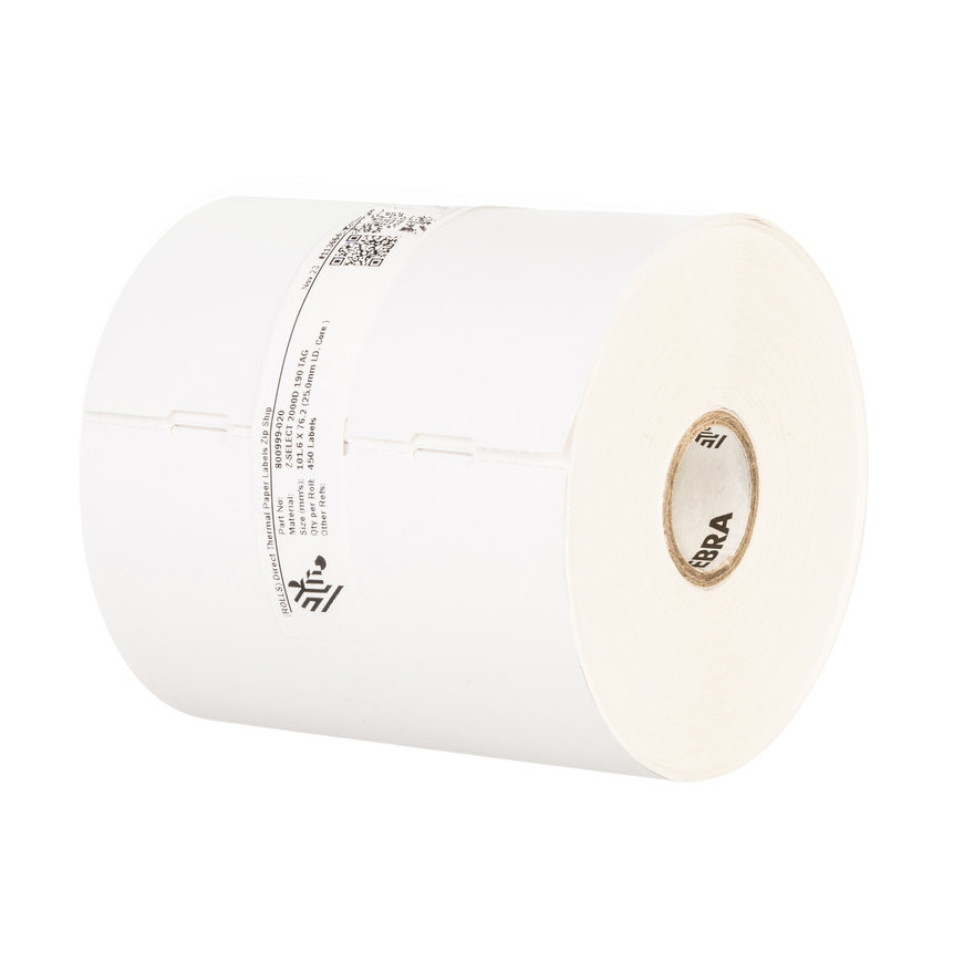 Zebra 2000D Non-Adhesive Labels - White