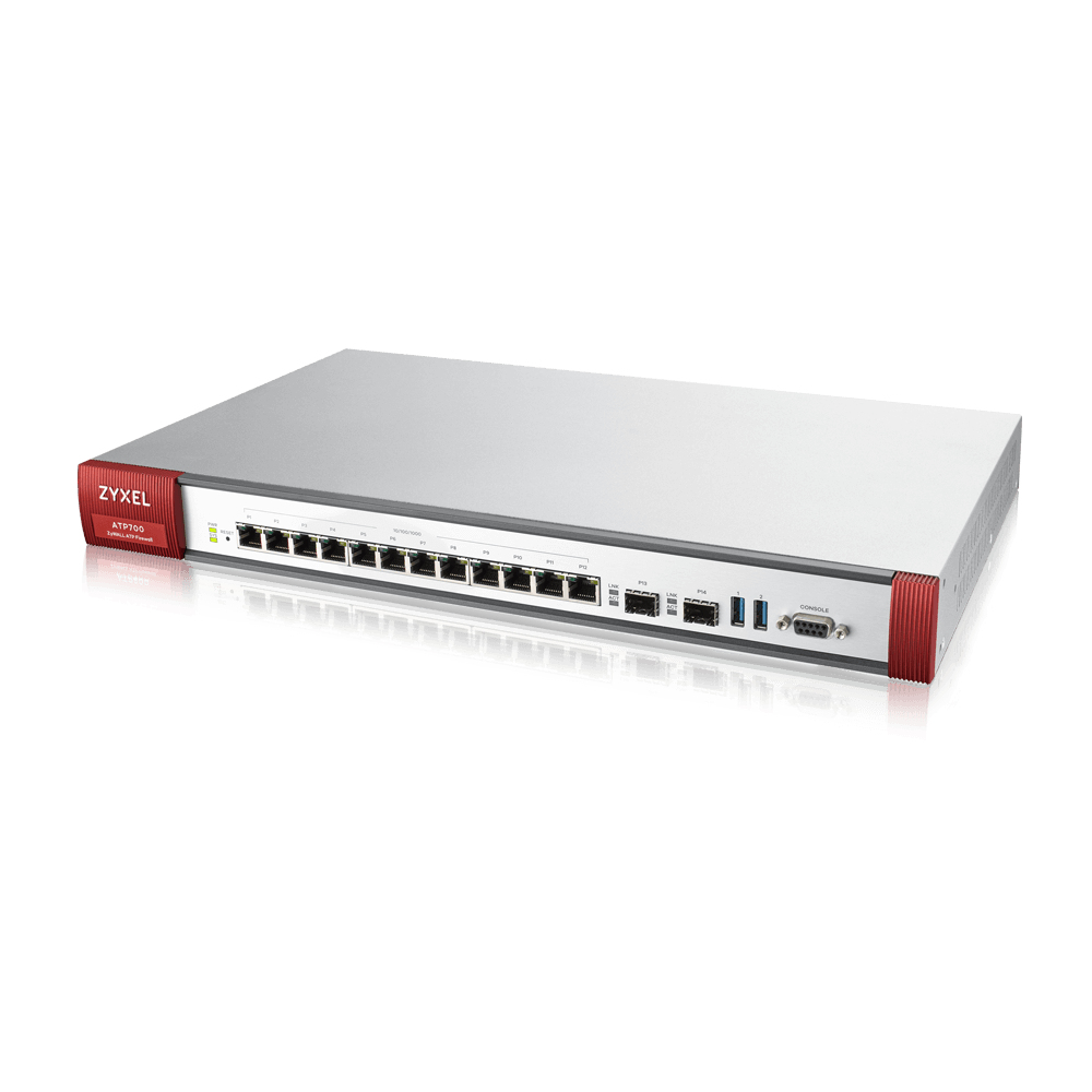 Zyxel ATP 700 12 Gigabit user-definable ports, 2*SFP, 2* USB with 1 Yr Bundle