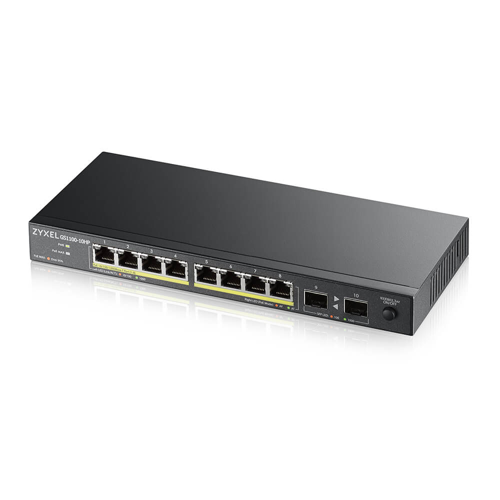 ZyXEL GS1100-10HP Network Switches - Black