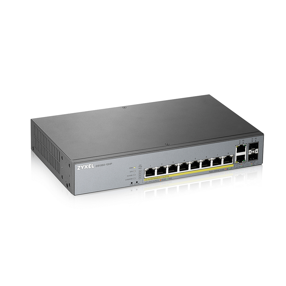 ZyXEL GS1350-12HP Network Switches - Grey