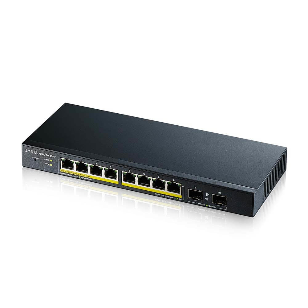 ZyXEL GS1900-10HP Network Switches - Black