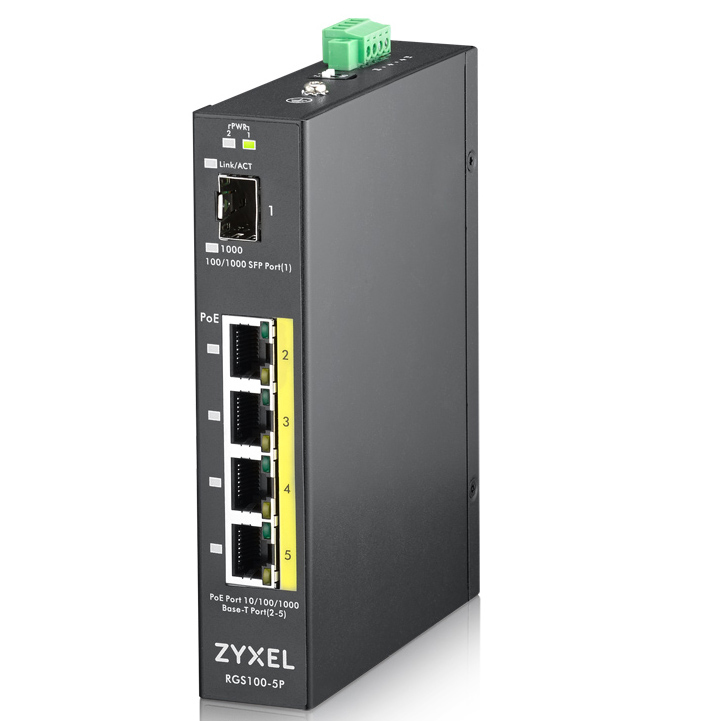 Zyxel RGS100-5P Network Switches - Black
