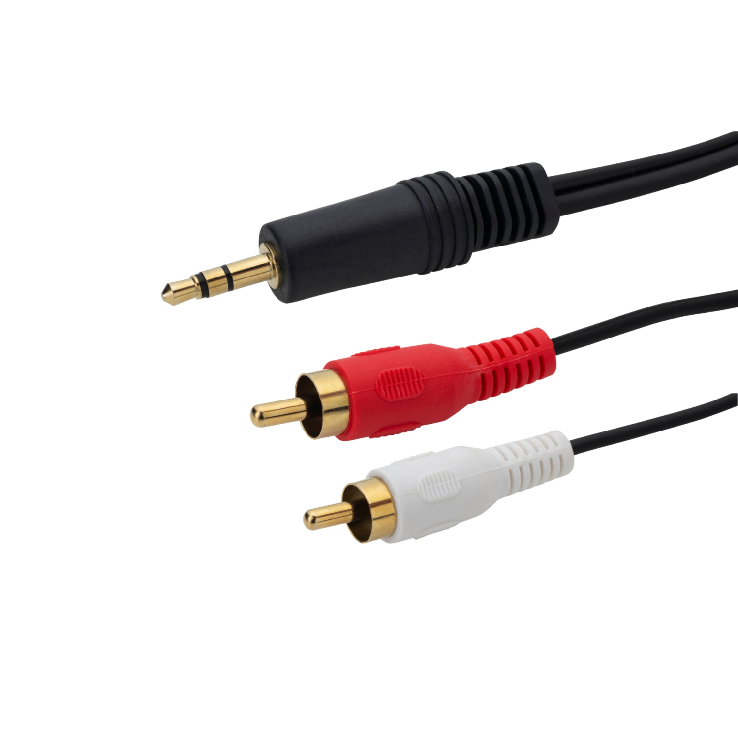 connektgear 10m 3.5mm Stereo to 2 x RCA/Phono Audio Cable - Male to Male - Gold Connectors