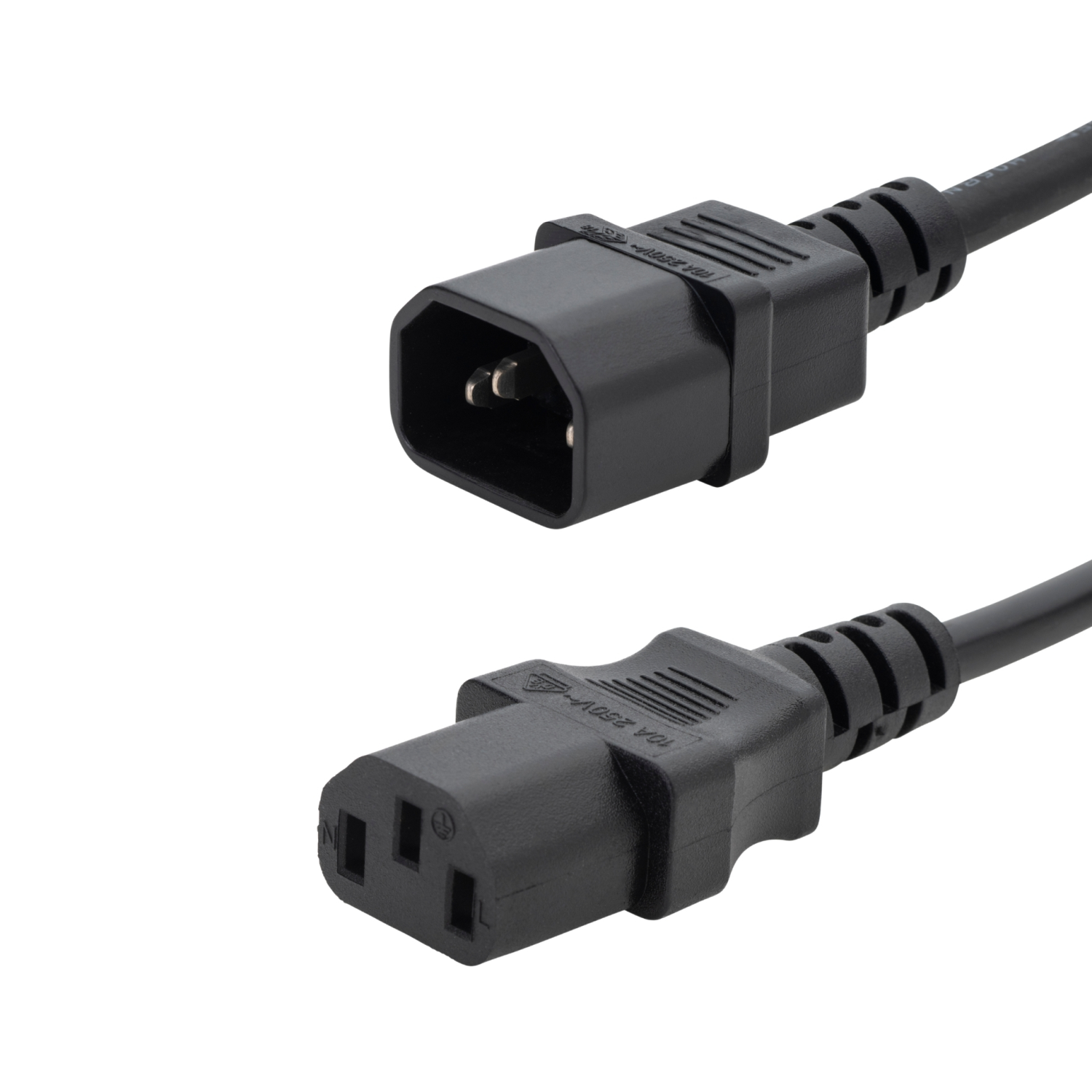 connektgear 1m Mains Extension Power Cable - C14 Plug to C13 Socket